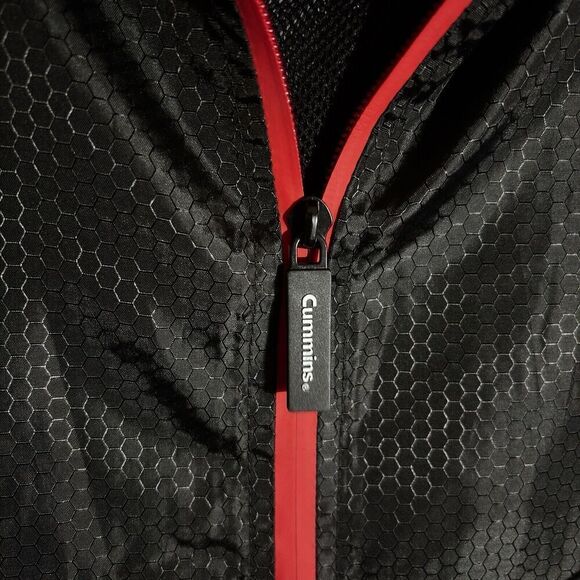 Cummins Black Rain Jacket Lightweight Men's Size 2XL - Picture 6 of 13